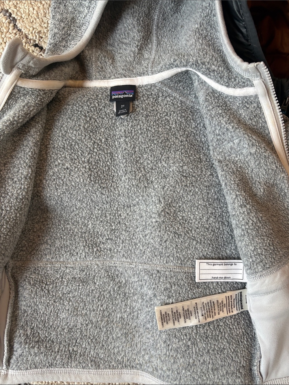 Patagonia Kids puffer jacket and fleece (2T) Like new - Picture 3 of 7